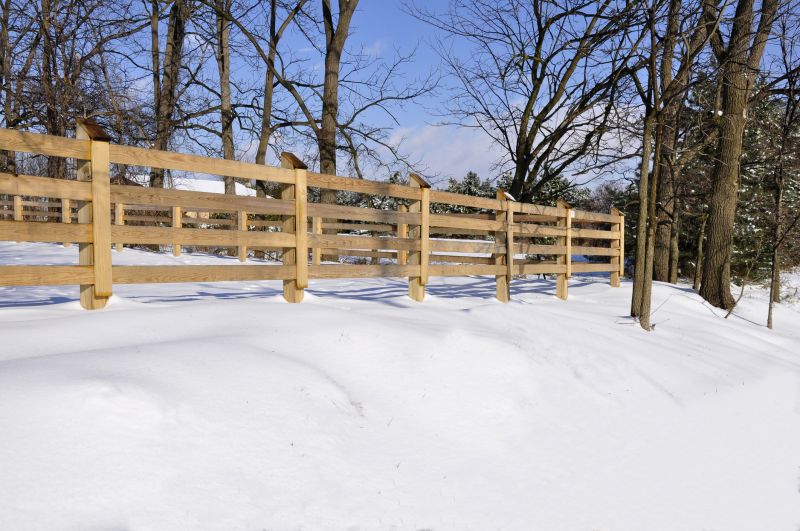 Fenced Backyard with Snow